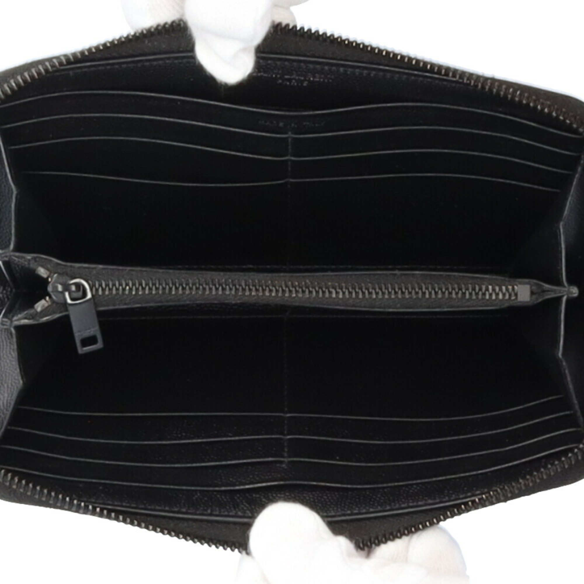 Yves Saint Laurent Long Wallet Leather 617415 BTY0U 1000 Men's YVES SAINT LAURENT BRB03670000001835