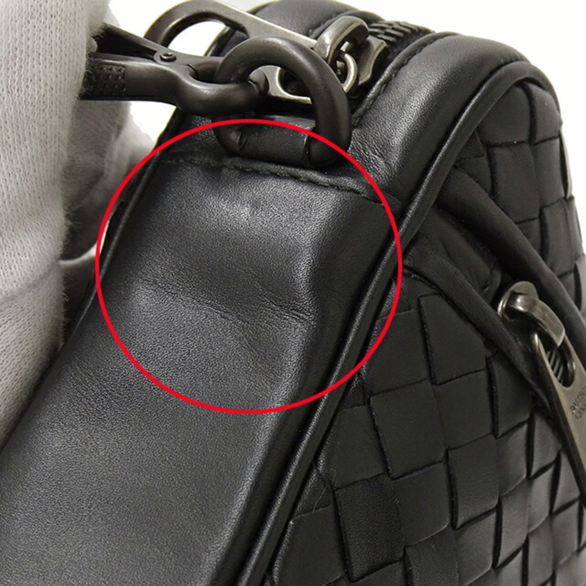 Bottega Veneta BOTTEGAVENETA Bag Men's Brand Intrecciato Shoulder Leather Black 548040 Compact
