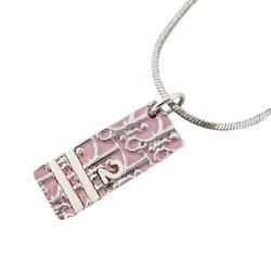 Christian Dior Necklace Trotter Metal Material Silver Pink Ladies