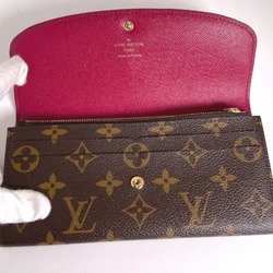 LOUIS VUITTON LV Portefeuille Emily Monogram Fuchsia M60697 Louis Vuitton Brown Long Wallet