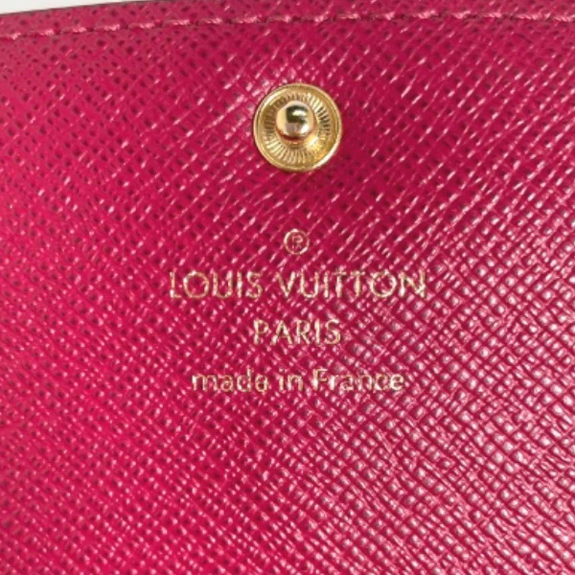 LOUIS VUITTON LV Portefeuille Emily Monogram Fuchsia M60697 Louis Vuitton Brown Long Wallet