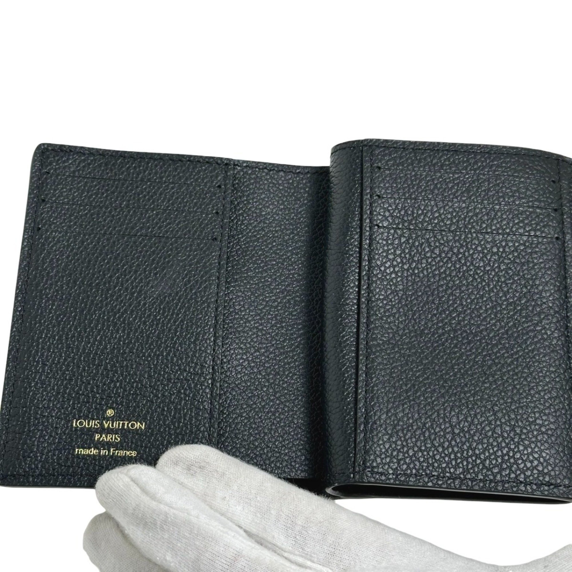 LOUIS VUITTON LV Trifold Wallet Empreinte Portefeuille Métis M80880 Louis Vuitton Black