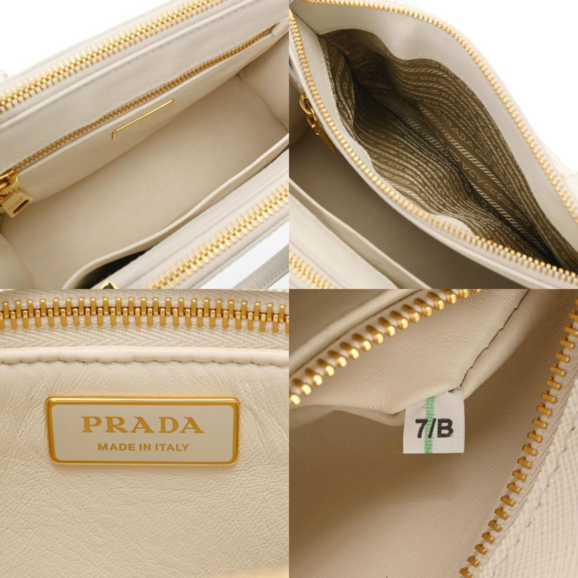 PRADA Prada Galleria Small White 1BA896 Women's Saffiano Bag
