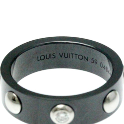 Louis Vuitton Petite Berg Crew Ring Ceramic,Platinum Fashion Diamond Band Ring Black,Silver