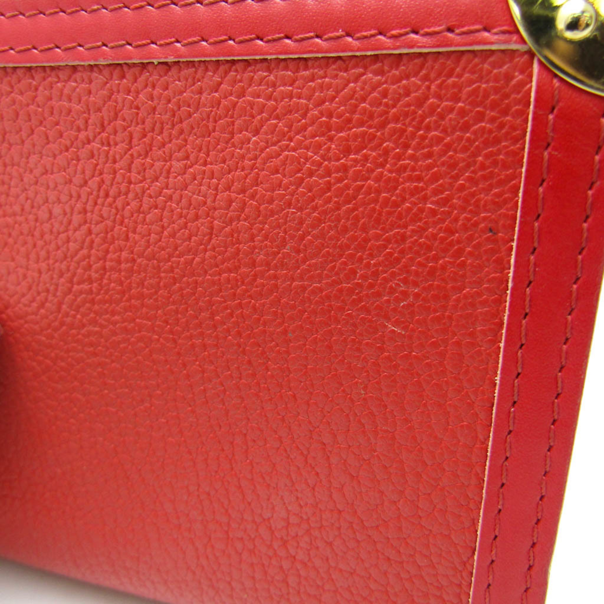 Louis Vuitton Suhali Impact Zip M91882 Women's Suhali Leather Wallet (bi-fold) Geranium
