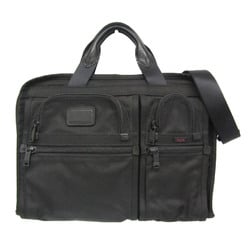 Tumi Alpha 26108DH Men's Leather,Nylon Canvas Briefcase,Handbag,Shoulder Bag Black