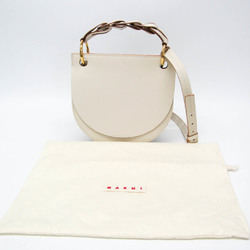Marni Women's Leather Handbag,Shoulder Bag Off-white