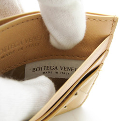 Bottega Veneta Intrecciato Leather Card Case Beige