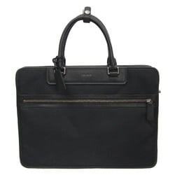 Coach Crosby Slim Brief 70892 Men's Leather,Nylon Canvas Handbag Black