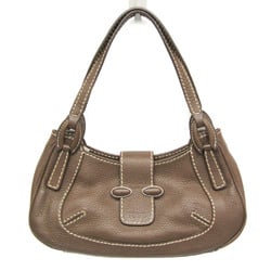 Tod's Women's Leather Handbag Beige Brown