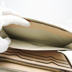 Valextra Zip Purse 12 Card V9L21 Women's Leather Long Wallet (bi-fold) Pink Beige