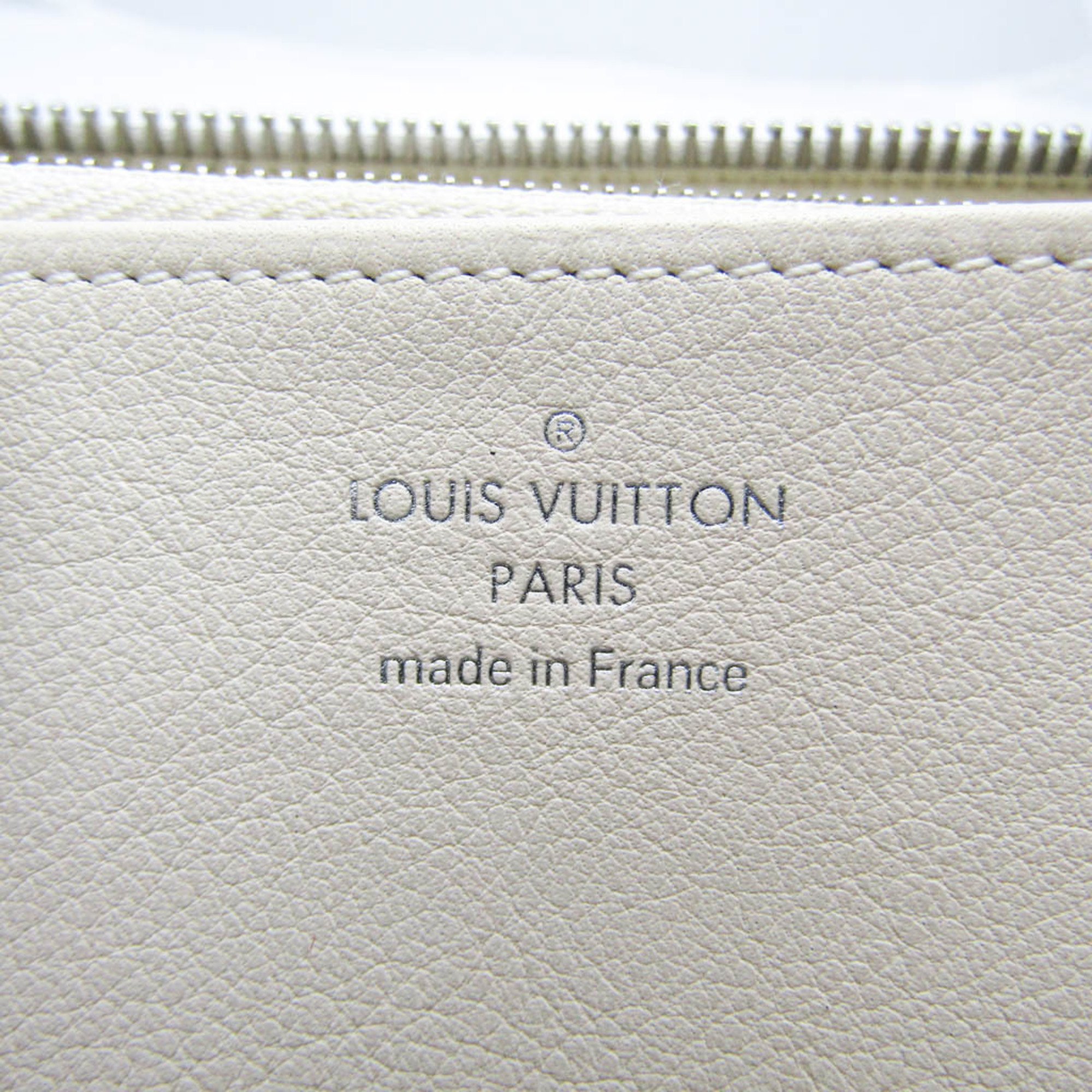 Louis Vuitton Zippy Wallet M61869 Women's Mahina Leather Long Wallet (bi-fold) LV Ivory