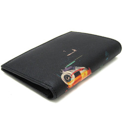 Paul Smith PRINTED M1A-4774 Leather Card Case Black,Multi-color