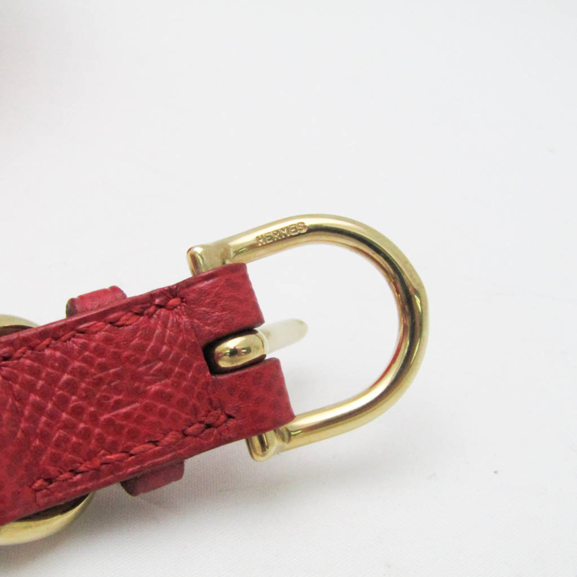 Hermes Dog Collar Epsom Leather Gold,Red Color