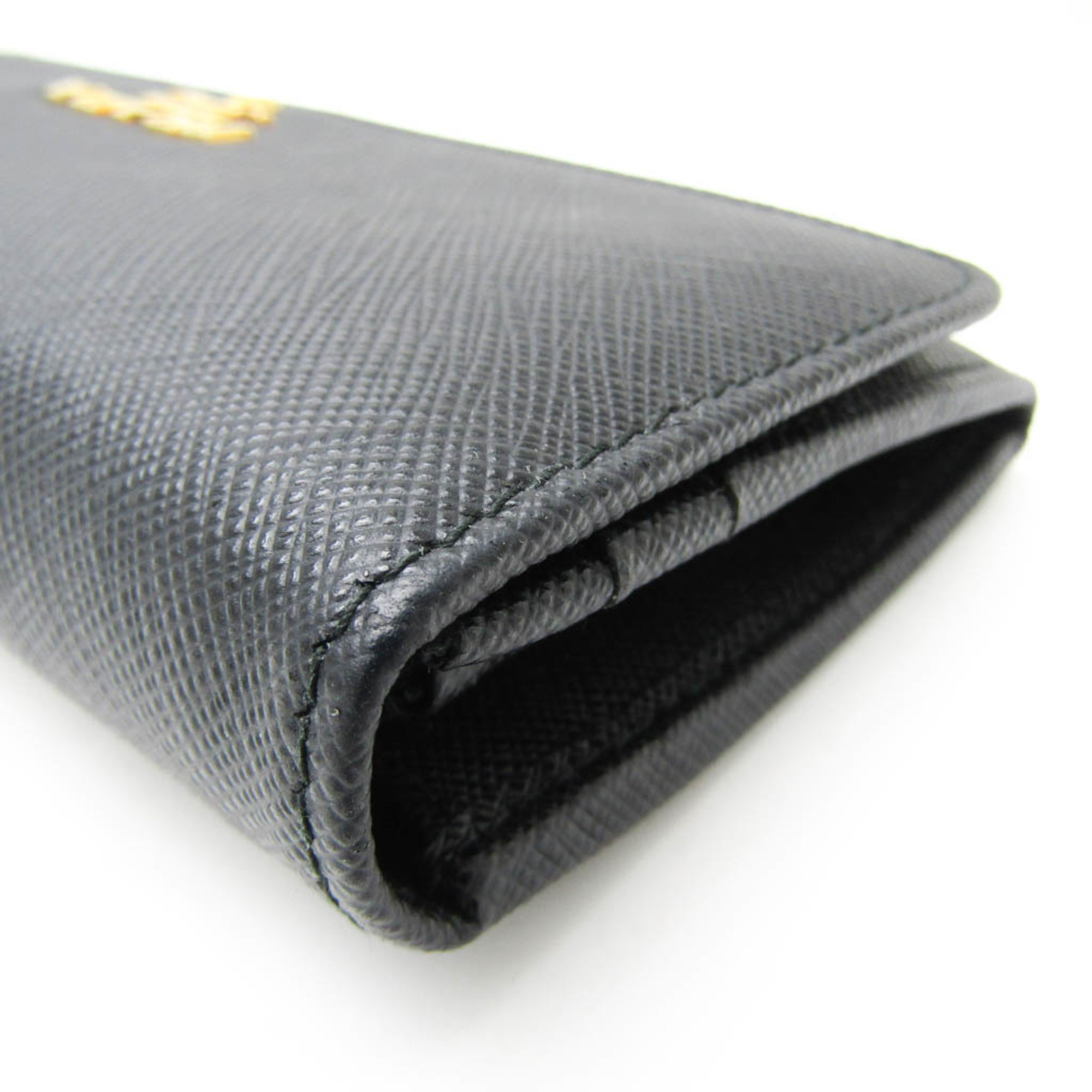 Prada Saffiano Women's Leather Long Wallet (bi-fold) Black