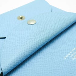 Hermes Calvi Duo 083035CK Epsom Leather Card Case Celeste