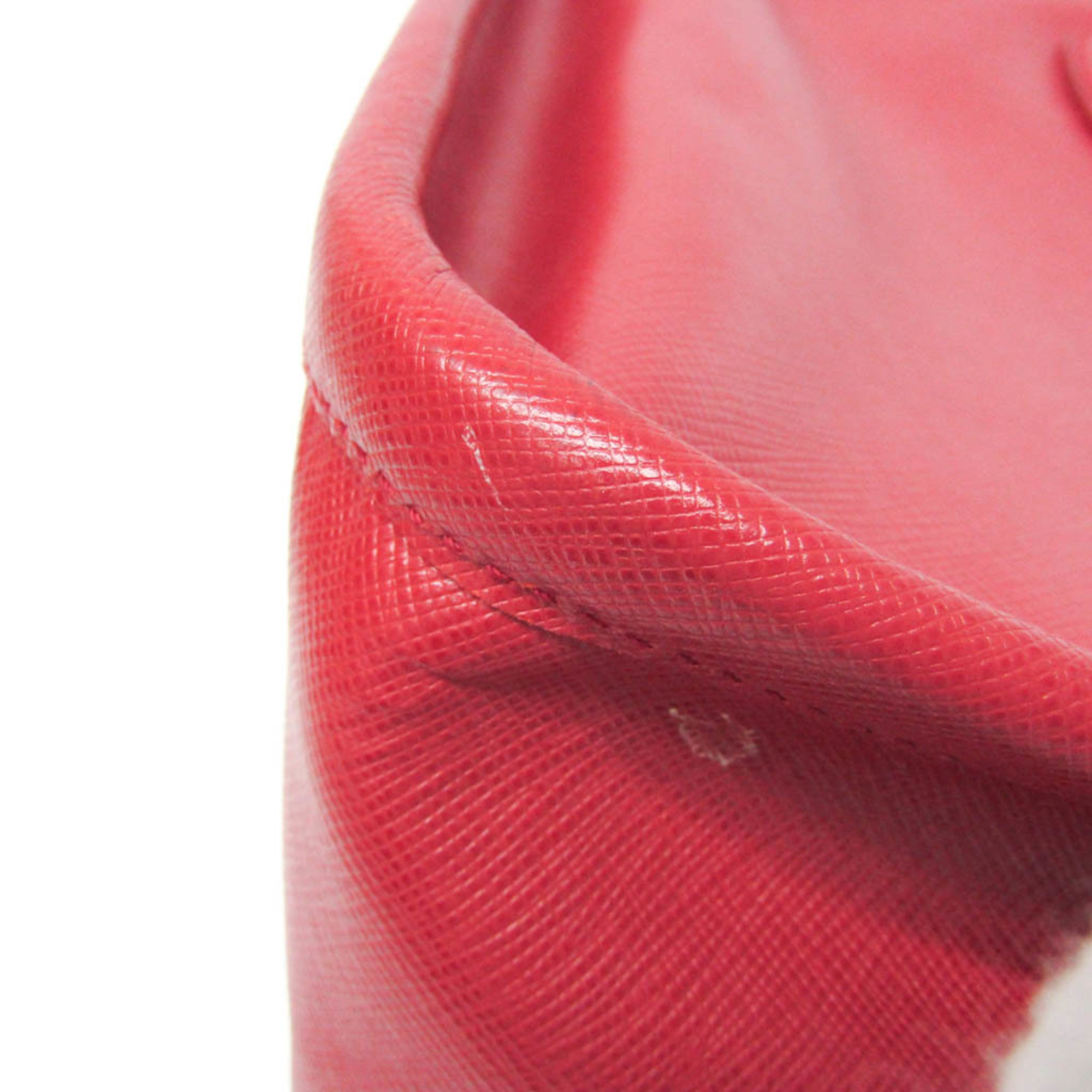 Prada Saffiano Women's Leather Tote Bag Red Color
