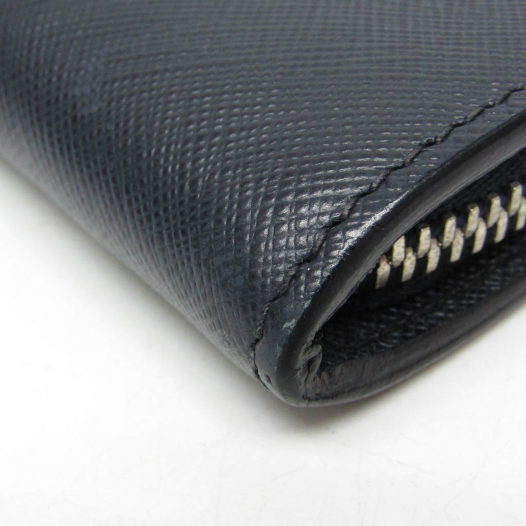 Prada Saffiano Men's Leather Clutch Bag Dark Navy