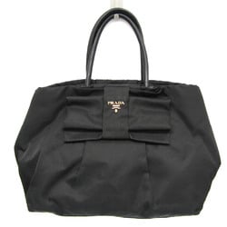 Prada Women's Leather,Nylon Handbag Black