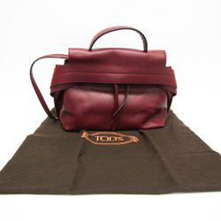 Tod's Wave Women's Leather Handbag,Shoulder Bag Bordeaux