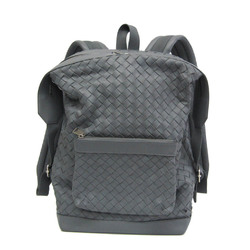 Bottega Veneta Intrecciato Men's Leather Backpack Gray