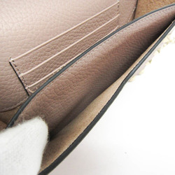 Valentino Garavani Rockstud Chain TW2P0Q58 Women's Leather Shoulder Bag Pink Beige