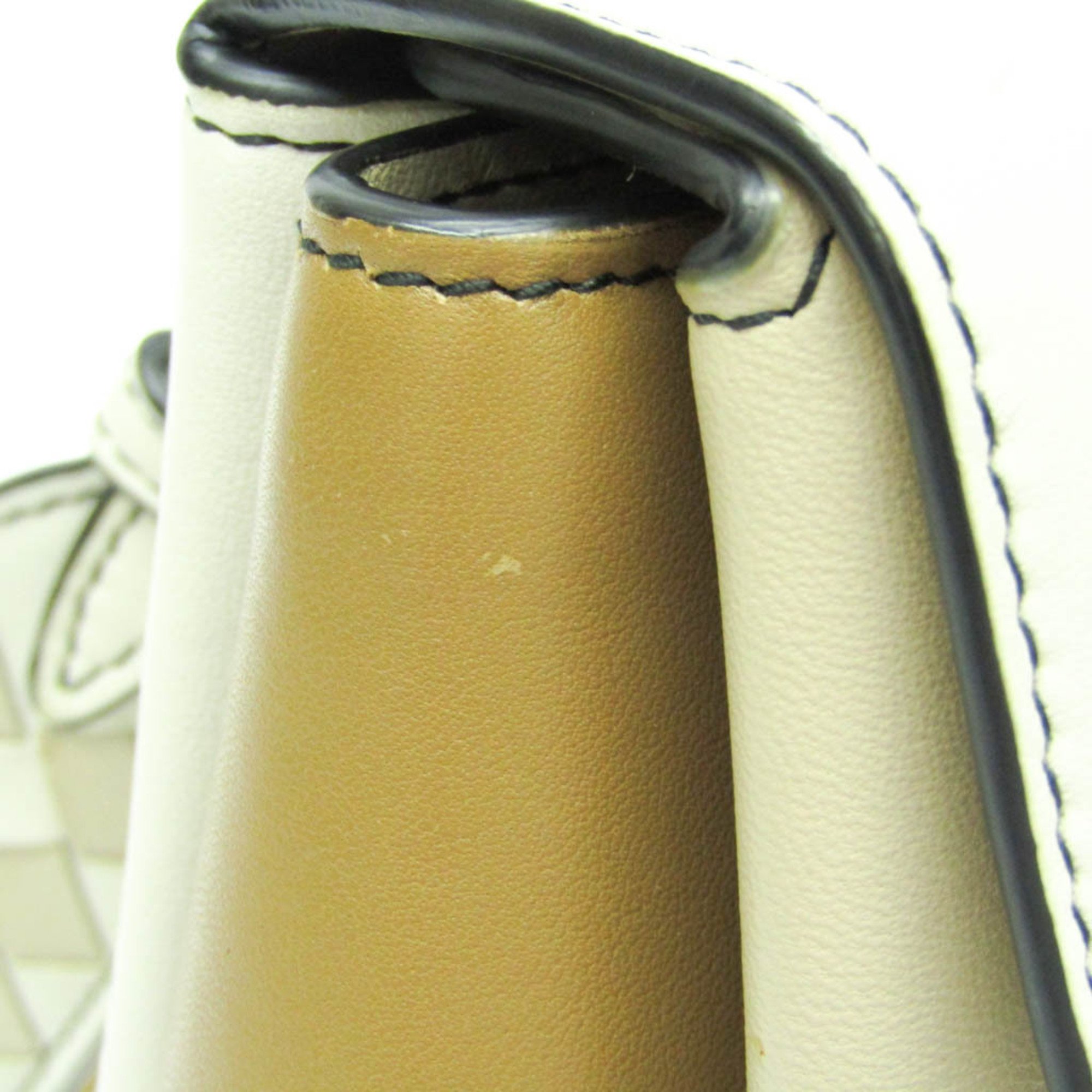 Bottega Veneta Piazza Medium 498992 Women's Leather Handbag,Shoulder Bag Brown,Light Beige,Off-white