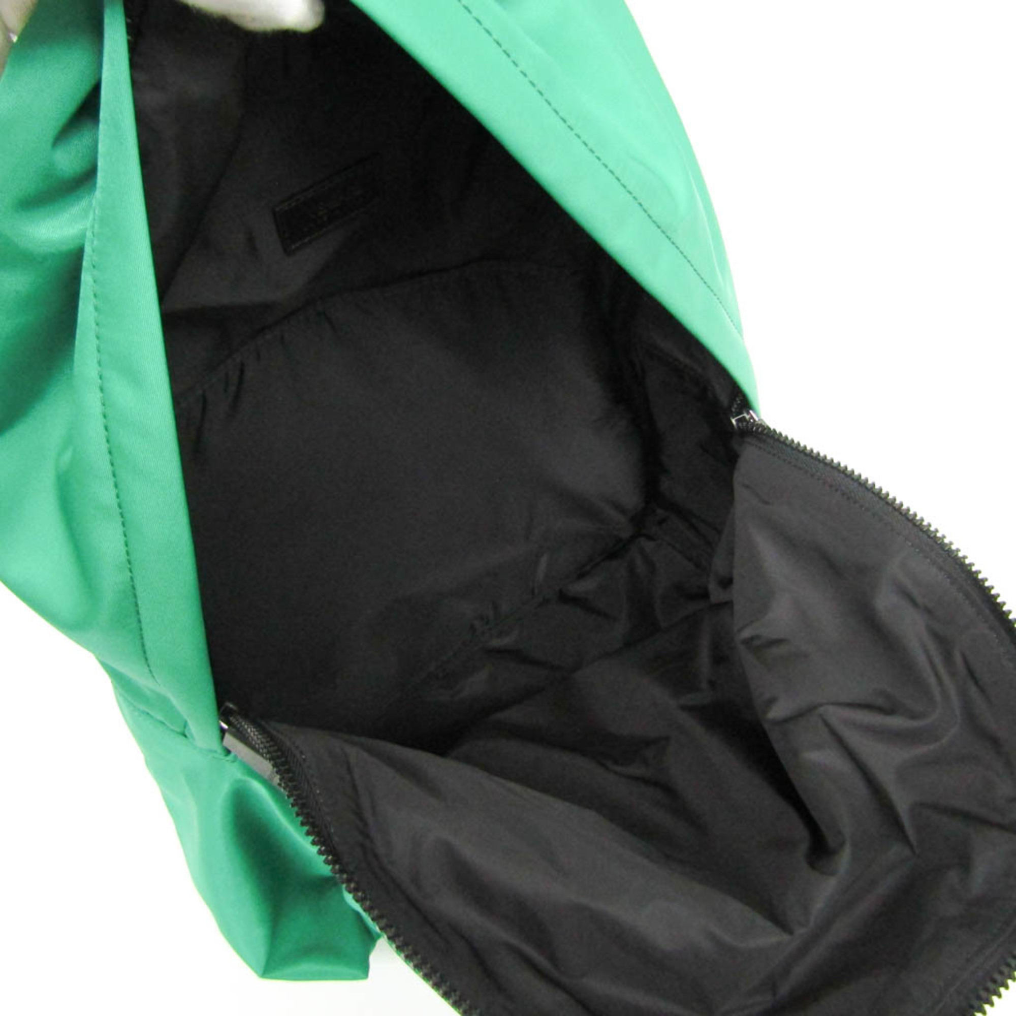 Versace Medusa Women,Men Nylon,Leather Backpack Black,Green