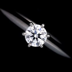 Tiffany TIFFANY&CO. Solitaire Diamond 0.23ct H/VVS1/3EX No. 8 Ring Pt Platinum