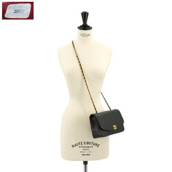 CHANEL Diana Matelasse 22 Chain Shoulder Bag Leather Black A01164