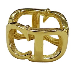 Christian Dior Scarf Ring Women's Brand CD Logo Gold Closure