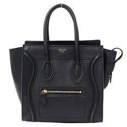Celine CELINE bag ladies brand handbag leather luggage micro shopper black