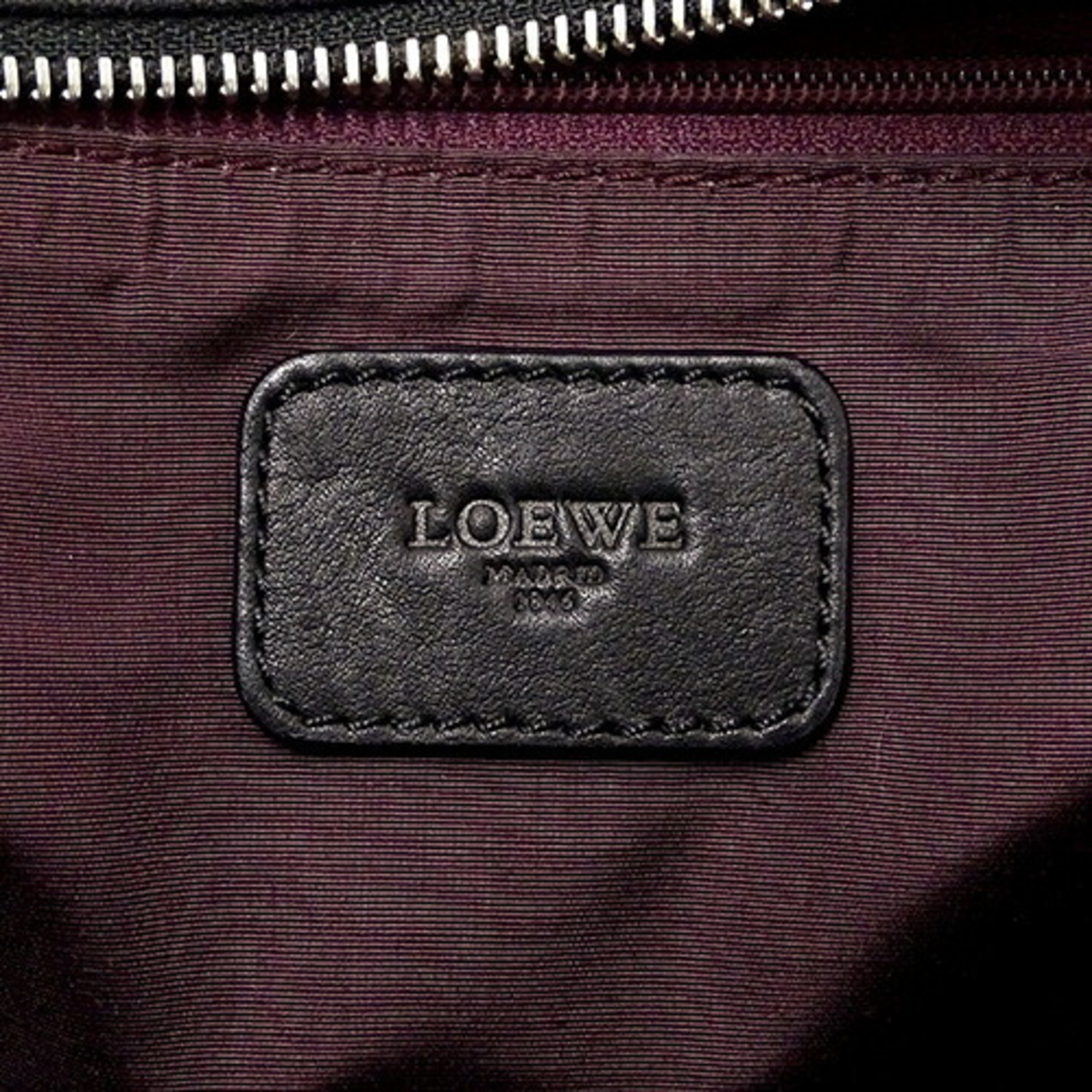 LOEWE bag ladies brand handbag Amazona 28 canvas black