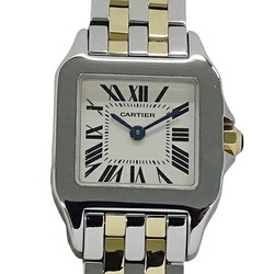 Cartier Watch Ladies Brand Santos de Moiselle SM Quartz QZ Stainless Steel SS Gold YG W25066Z6 Combination Polished