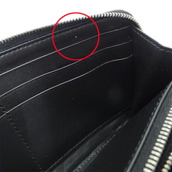 Bottega Veneta BOTTEGAVENETA Wallet Men's Brand Perforated Long Leather Black Blue Round