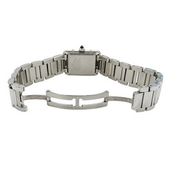 Cartier Watch Ladies Brand Tank Must SM Quartz QZ Stainless Steel SS WSTA0051 Silver Square Polished