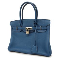 Hermes Handbag Birkin 30 D Engraved Togo Deep Blue Ladies