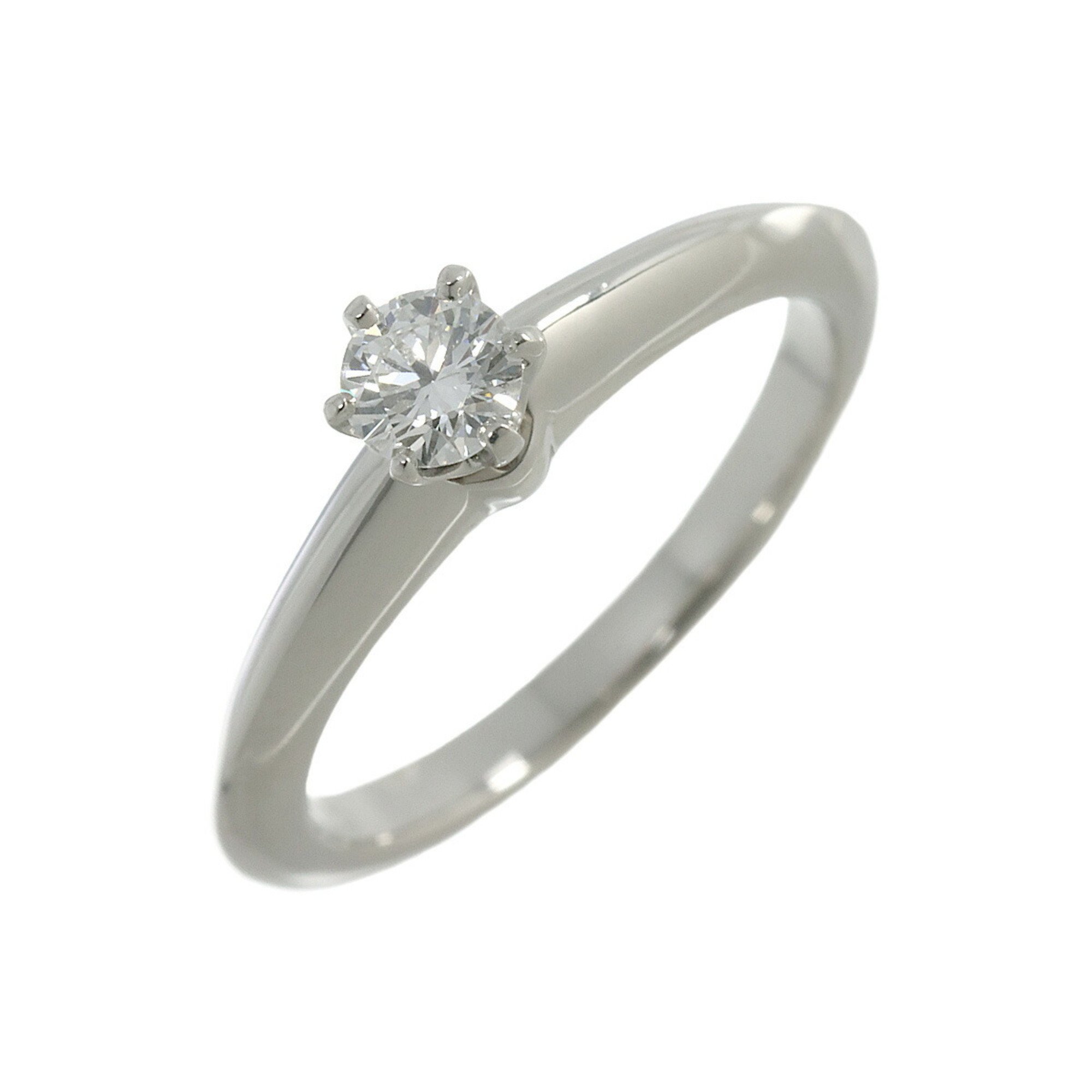 Tiffany TIFFANY&Co. Solitaire Diamond 0.19ct F/VVS1/3EX No. 7 Ring Pt Platinum