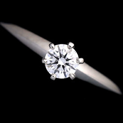 Tiffany TIFFANY&Co. Solitaire Diamond 0.19ct F/VVS1/3EX No. 7 Ring Pt Platinum