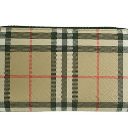 Burberry Check Round Long Wallet PVC Leather Women's 80580161 BURBERRY