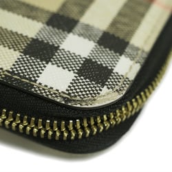 Burberry Check Round Long Wallet PVC Leather Women's 80580161 BURBERRY