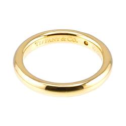 Tiffany TIFFANY&CO. Stacking Band No. 6.5 Ring Diamond 1P K18 YG Yellow Gold 750