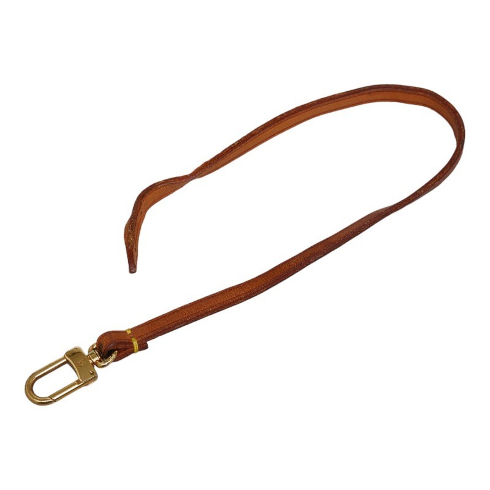 Louis Vuitton Pouch Attached Strap Brown Tanned Leather Women's LOUIS VUITTON