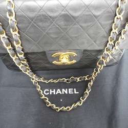 CHANEL Big Matelasse 34 Chain Shoulder Bag Black Lambskin Ladies Men's