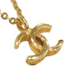 CHANEL Coco 1982 Necklace Gold GP 3.7g Yellow White Pink