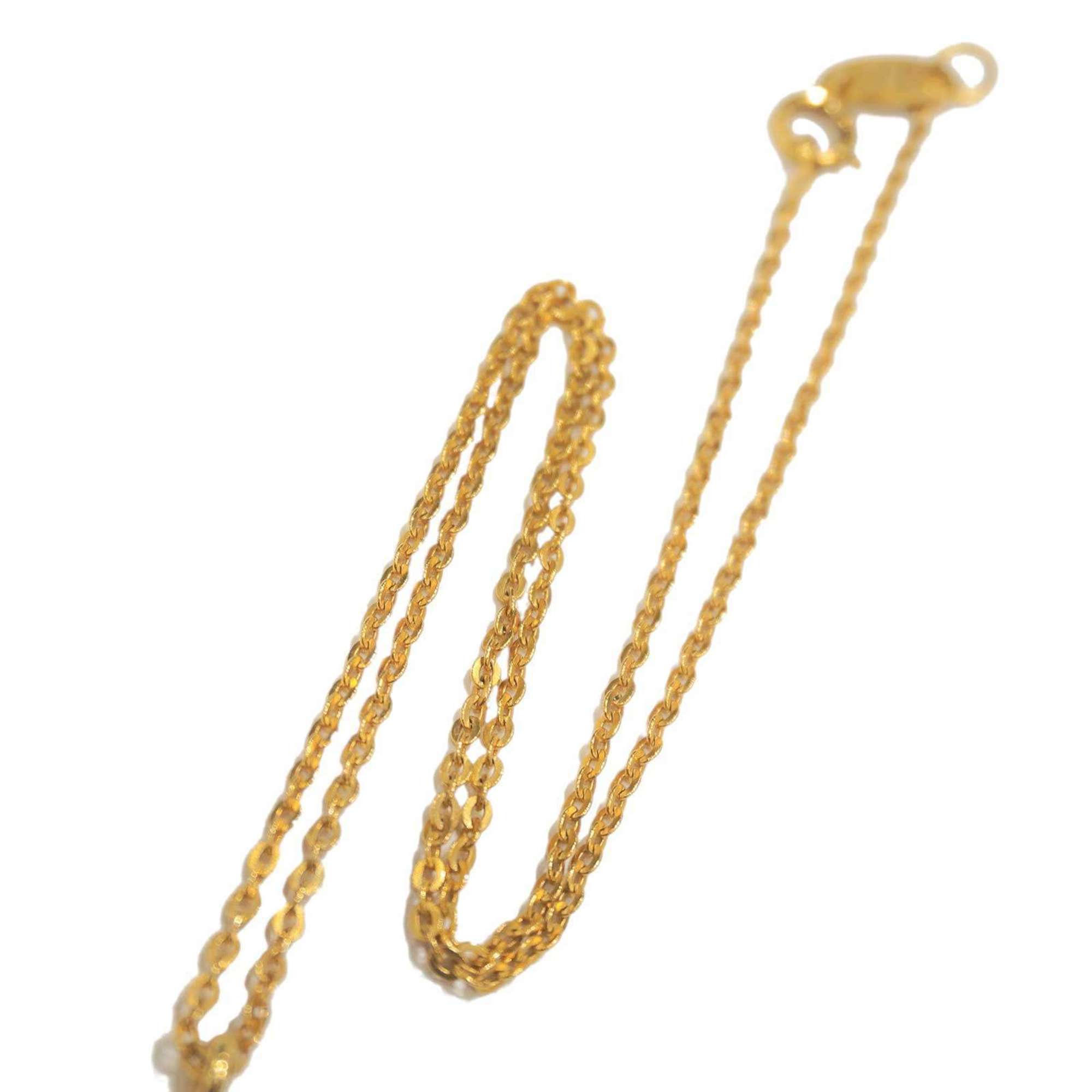 CHANEL Coco 1982 Necklace Gold GP 3.7g Yellow White Pink
