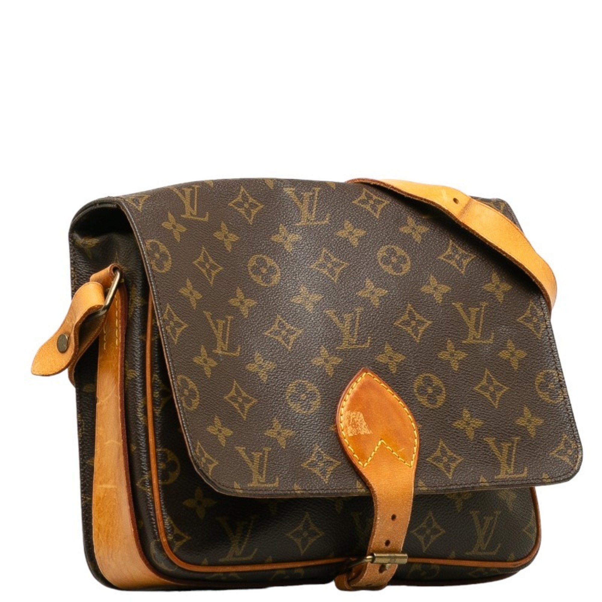 Louis Vuitton Monogram Cartesier GM Shoulder Bag M51252 Brown PVC Leather Women's LOUIS VUITTON