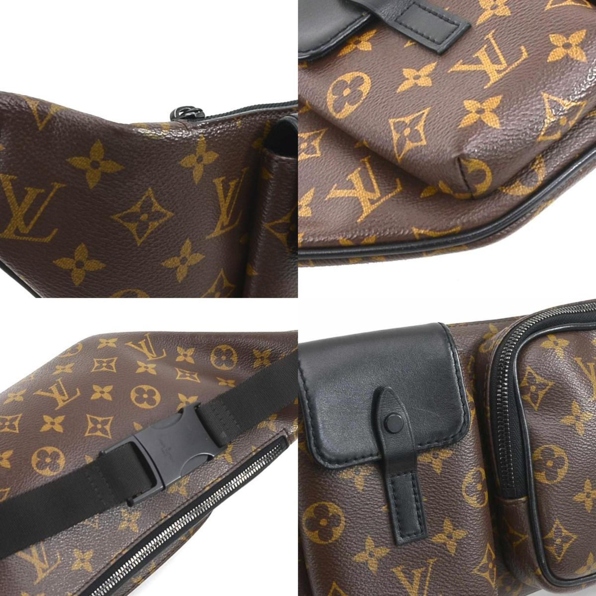 LOUIS VUITTON Body Bag Monogram Macassar Christopher Bum Canvas Brown/Black Men's M45337