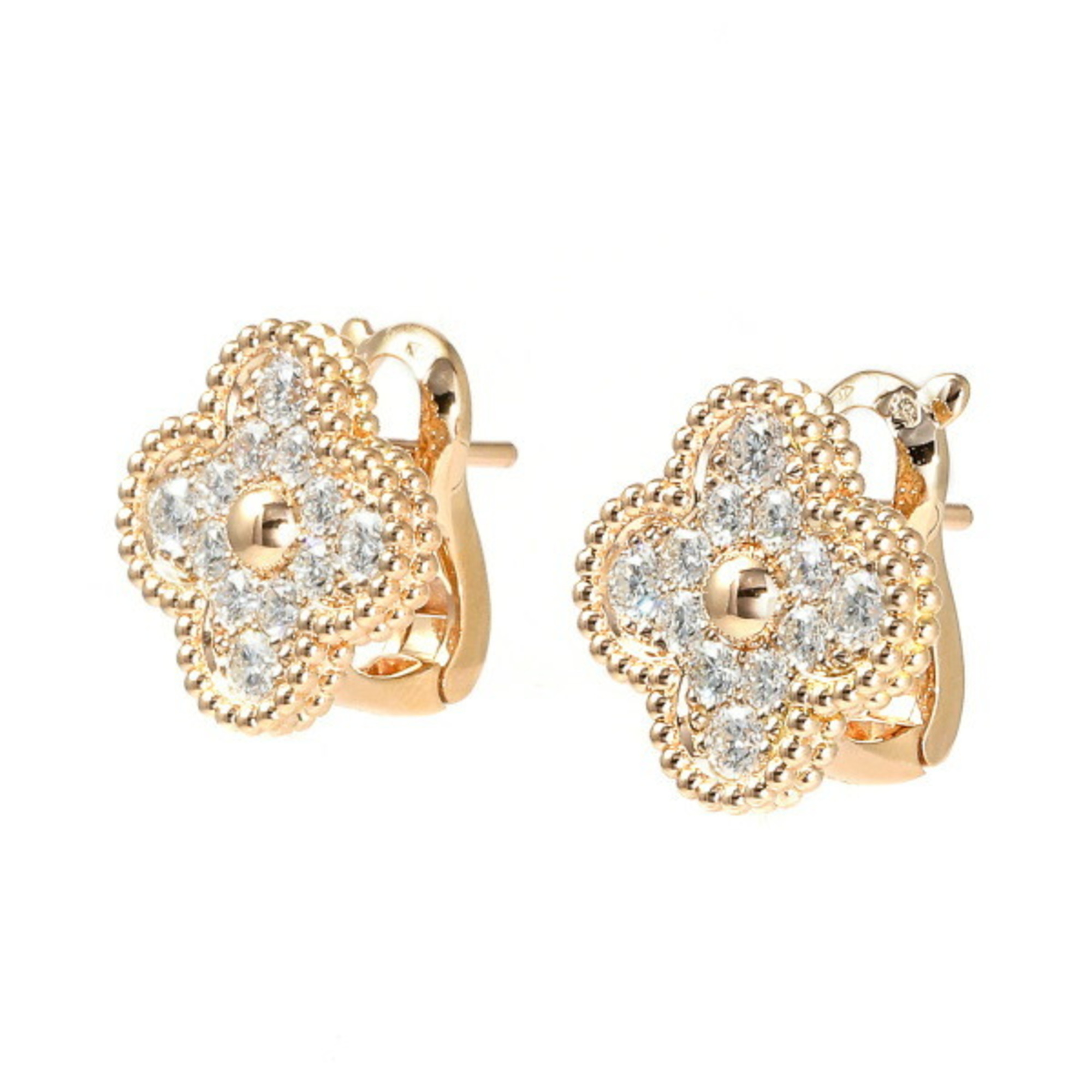 Van Cleef & Arpels Van Cleef Arpels Vintage Alhambra K18 Rose Gold Earrings