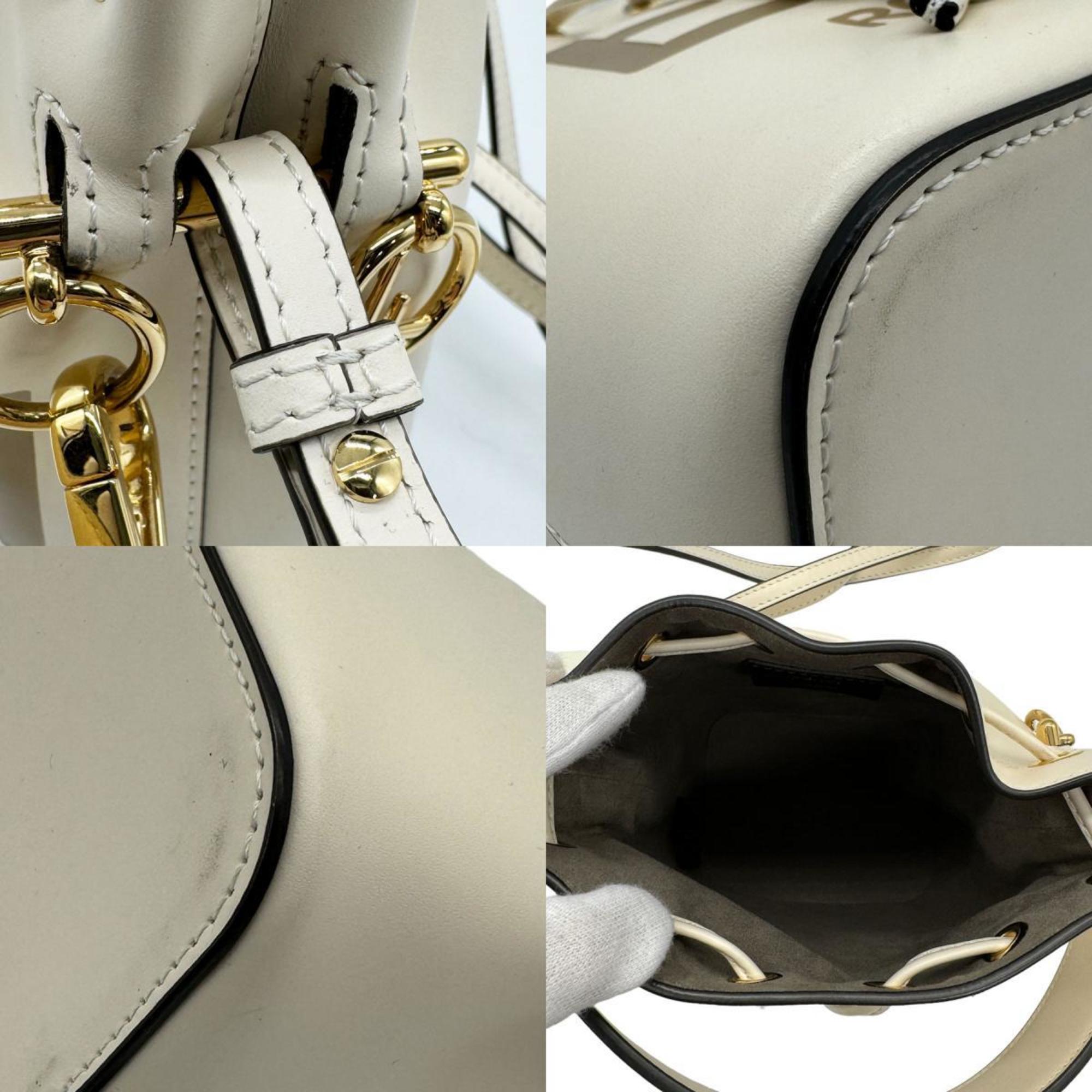 FENDI Handbag Crossbody Shoulder Bag Mon Tresor Mini Leather Ivory Ladies 8BS010-AC9L